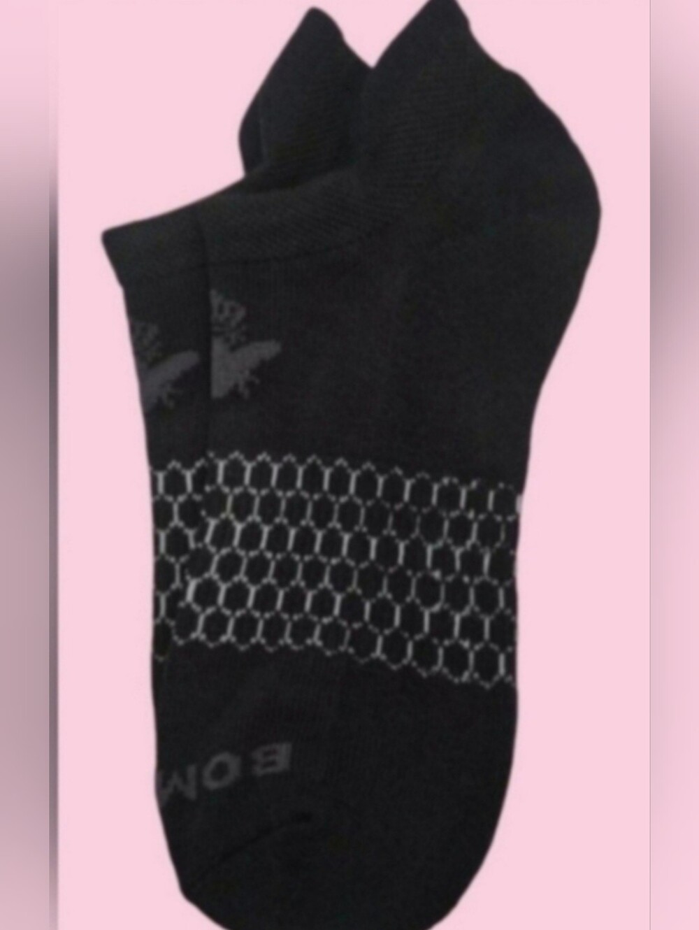 Bombas Ankle Socks Medium 3 Pair Unisex Womens & Mens Honeycomb Black/Grey BNWT - Picture 2 of 11